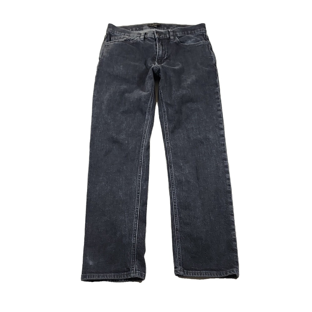 Banana Republic Jeans Mens 30x27 Straight Fit Black Wash Stretch Denim Preppy